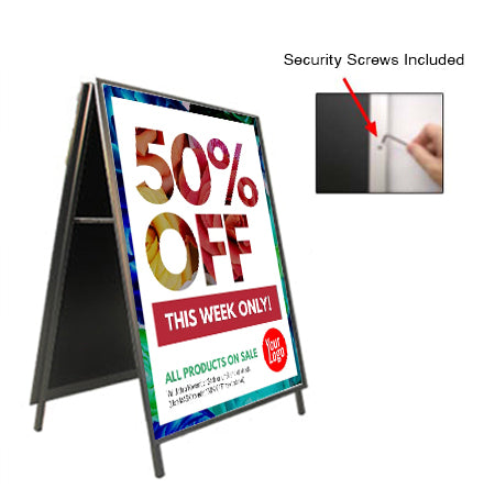 A-Frame 18×24 Sign Holder | with SECURITY SCREWS on Snap Frame 1 1/4″ Wide Online Sale