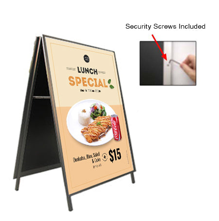 A-Frame 36×60 Sign Holder | with SECURITY SCREWS on Snap Frame 1 1/4″ Wide Fashion