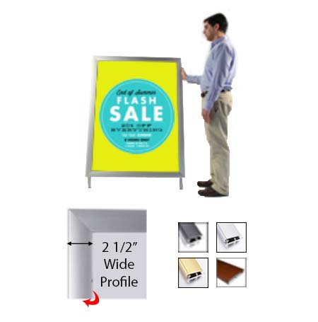 A-Frame 24×48 Sign Holder | Snap Frame 2 1/2″ Wide Online Sale