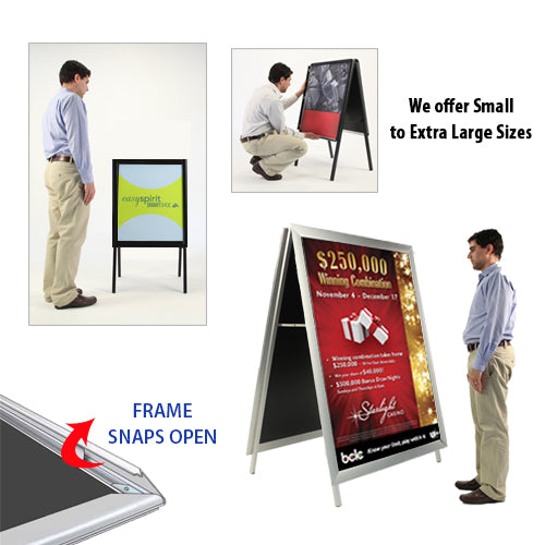 A-Frame 24×48 Sign Holder | Snap Frame 2 1/2″ Wide Online Sale