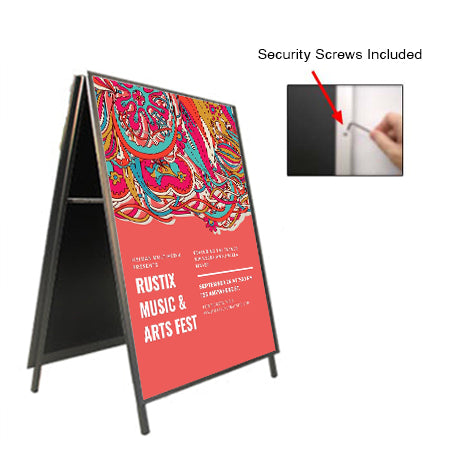 A-Frame 24×36 Sign Holder | with SECURITY SCREWS on Snap Frame 1 1/4″ Wide Online now
