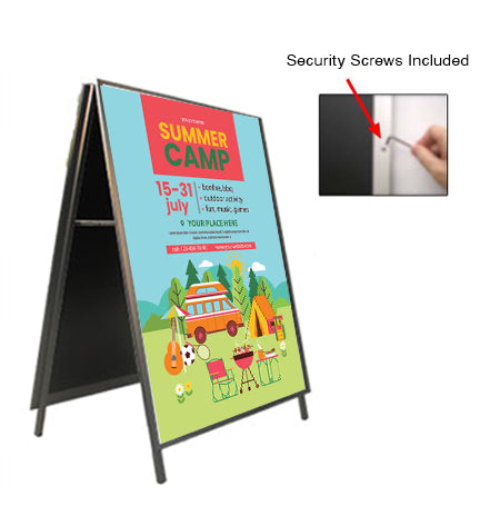 A-Frame 27×40 Sign Holder | with SECURITY SCREWS on Snap Frame 1 1/4″ Wide Online now