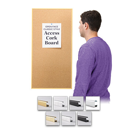 Access Cork Board™ 20×20 Open Face with Classic Metal Picture Frame Cork Bulletin Board Online Hot Sale
