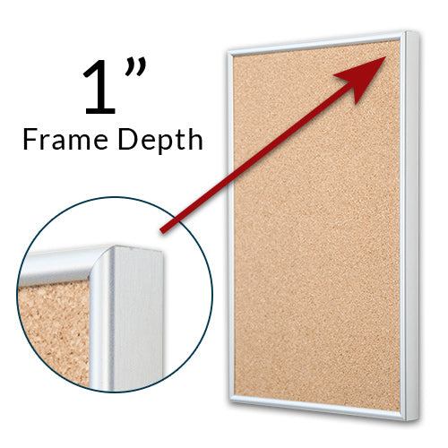 Access Cork Board™ Large 30 x 48 with Open Face Classic Metal Framed Cork Bulletin Board Supply