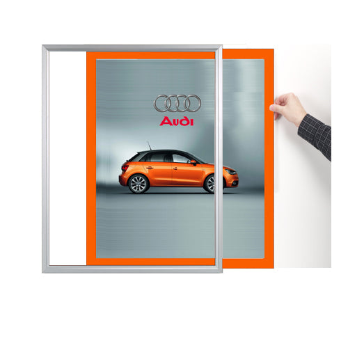 Designer Beveled Slide-In Picture Sign Frames for Posters 12×18  | 1″ Wide Matboard on Sale