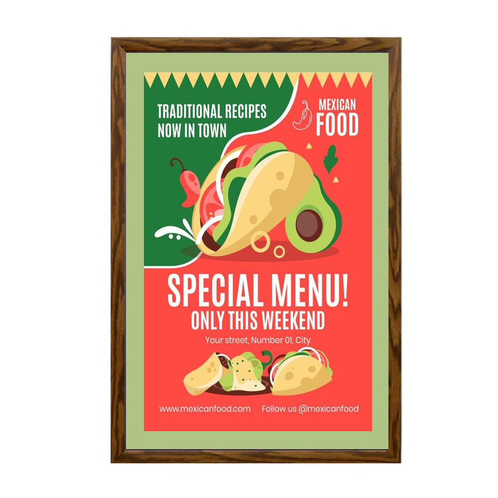 Designer Wood Snap Frames for Posters 13×19 (4″ Wide Matboard) Online Sale