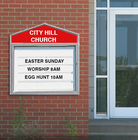 Enclosed Cathedral Outdoor 60×42 Reader Board with Pointed Header Supply