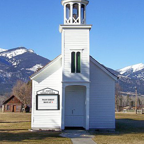 Enclosed Cathedral Outdoor 60×42 Reader Board with Pointed Header Supply