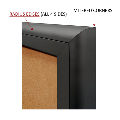 Extra Large 24 x 48 Indoor Enclosed Bulletin Board Swing Cases with Lights (Radius Edge) Sale