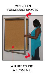 Extra Large 24 x 48 Super Wide-Face Enclosed Bulletin Cork Board SwingFrames Hot on Sale