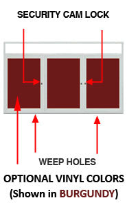 Enclosed Outdoor Bulletin Boards 96 x 30 with Message Header and Radius Edge (3 DOORS) Online now