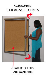 Extra Large 48 x 48 Super Wide-Face Enclosed Bulletin Board SwingFrame with Bold Metal Frame Hot on Sale