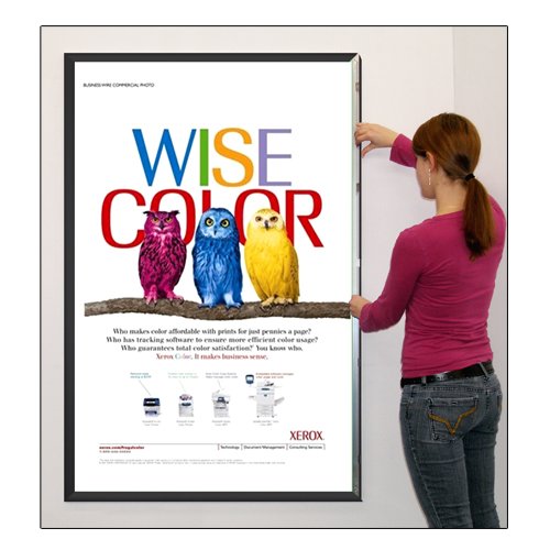 Extra Large 48×72 Poster Snap Frame with 1 5/8″ Wide Metal Profile – Fast Change, Snap Open Frame on Sale