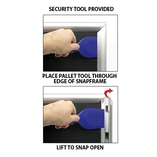 Extra Large 48×72 Poster Snap Frame Security Style with 1 1/4″ wide Aluminum Frame Profile Sale