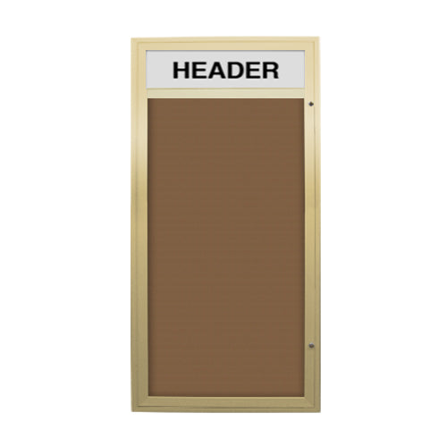 Extra Large 48 x 60 Indoor Enclosed Bulletin Board Swing Cases with Header (Radius Edge) Discount