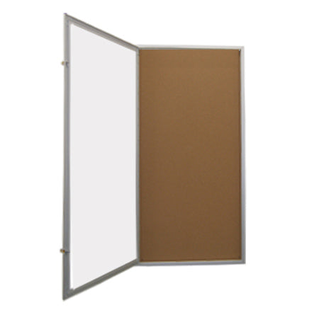 Extra Large 24 x 96 Indoor Enclosed Bulletin Board Swing Cases with Lights (Radius Edge) Online